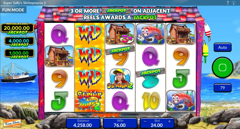 Super Sally's Shrimpmania 2 - Expanding Symbol expandió el Wild a todo el carrete